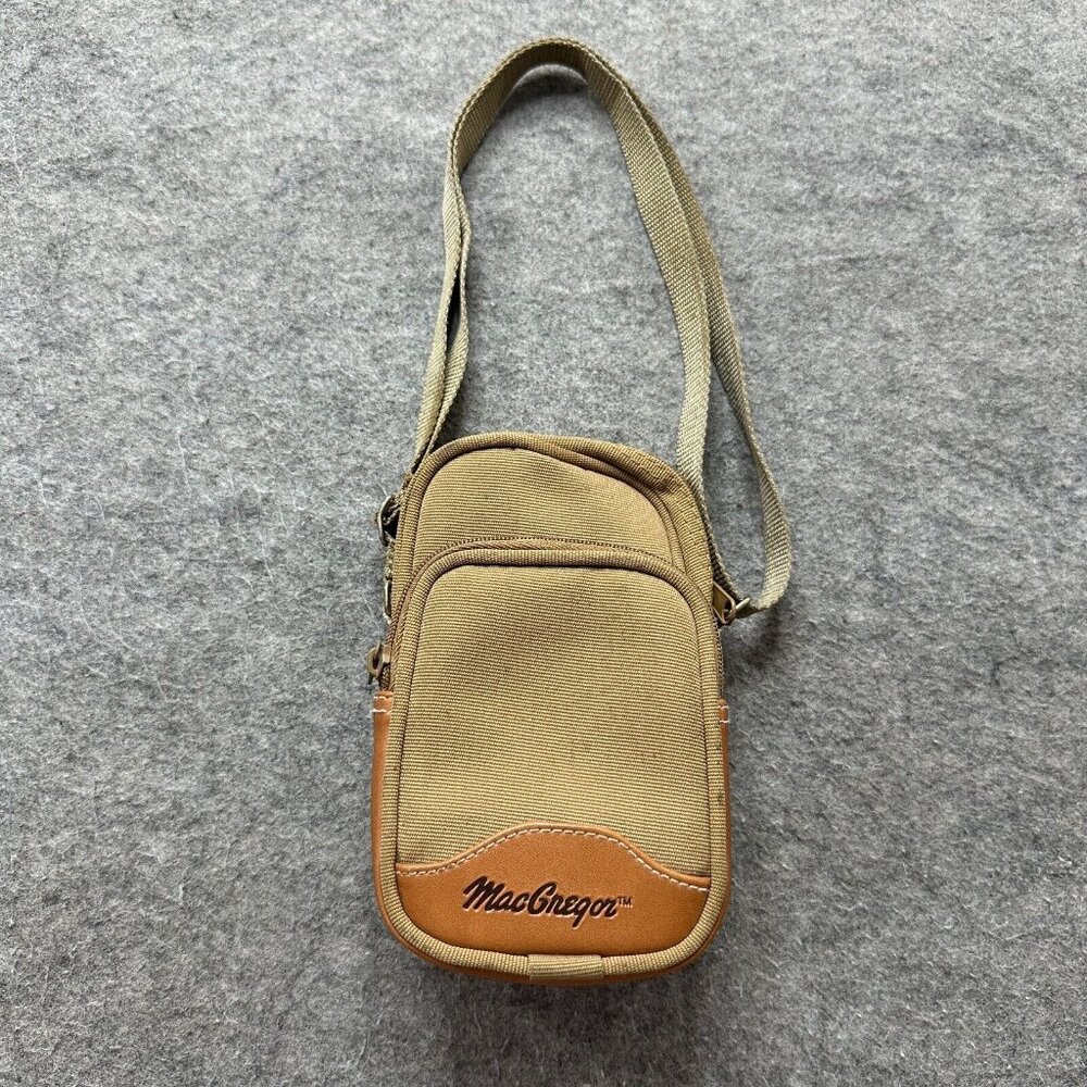 MacGregor Camera Bag Small Khaki Beige Adjustable Strap 460S 7.5" x 3.5" x 3"